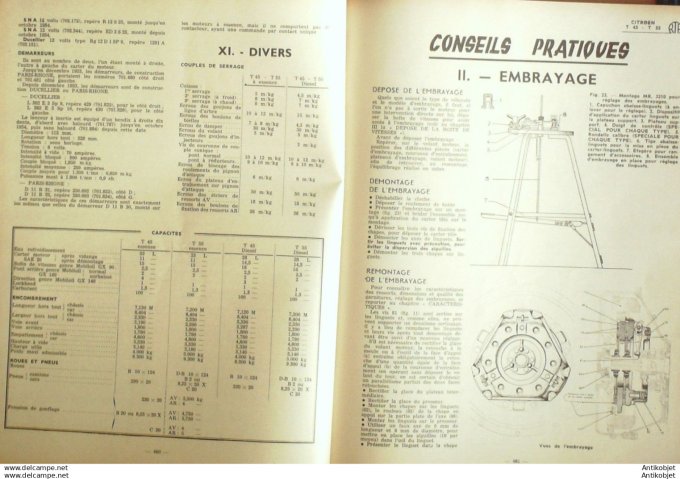 Revue Technique Automobile Ford Taunus camions Citroën T45 T55 123#1956