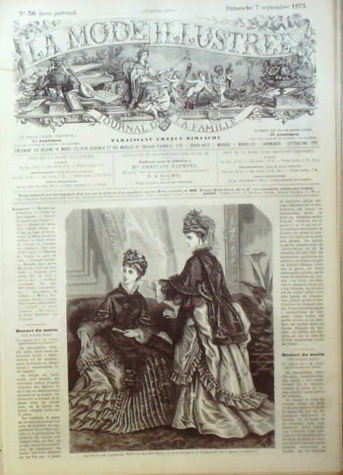 Journal Mode illustrée 1873 # 36 Mantelet en cachemire