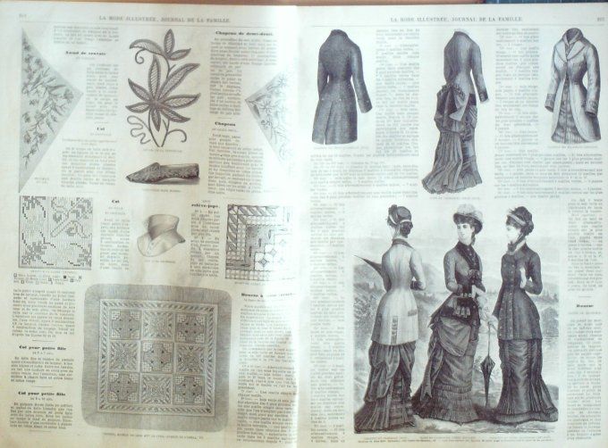 Journal Mode illustrée 1879 # 36 Robes en tissu & cachemire