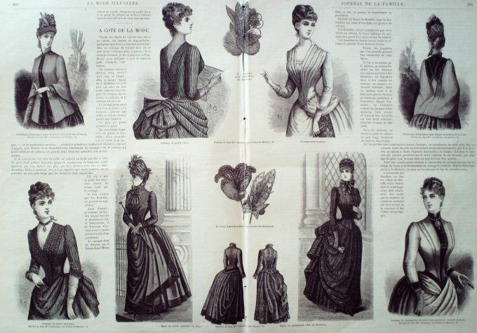 Journal Mode illustrée 1885 # 36 Robes en drap & gaze