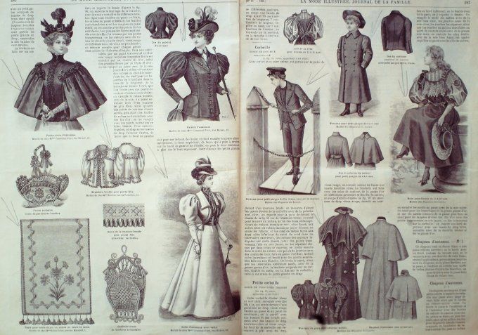 Journal Mode illustrée 1896 # 36 Robes corsage-corselet & velours