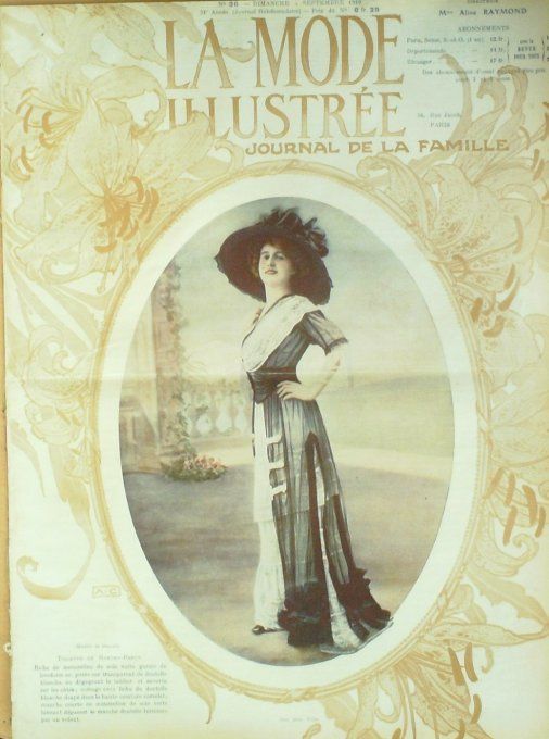 Journal Mode illustrée 1910 # 36 Robe de loisirs & bals