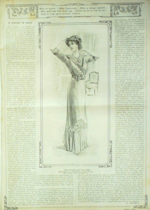 Journal Mode illustrée 1910 # 36 Robe de loisirs & bals