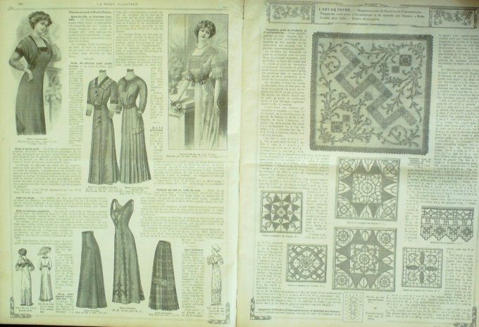 Journal Mode illustrée 1910 # 36 Robe de loisirs & bals