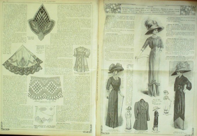 Journal Mode illustrée 1910 # 36 Robe de loisirs & bals