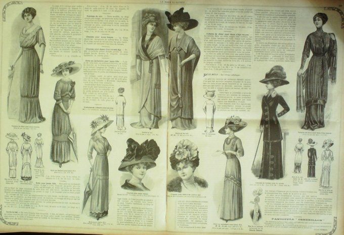 Journal Mode illustrée 1910 # 36 Robe de loisirs & bals