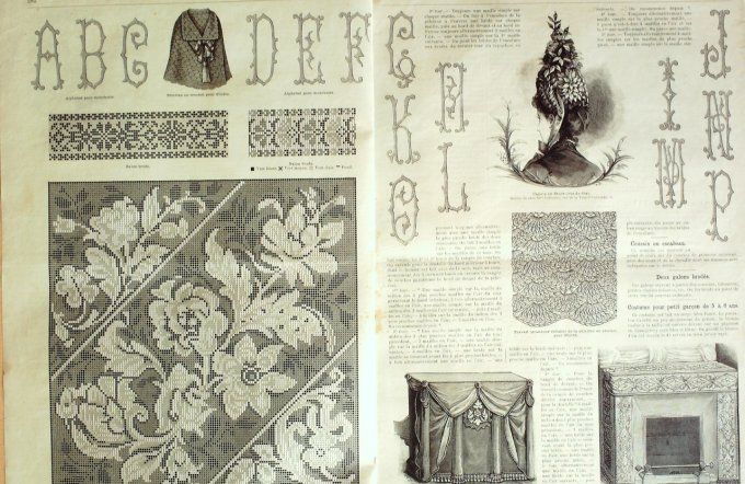 Journal Mode illustrée 1887 # 36 Capote en fleurs