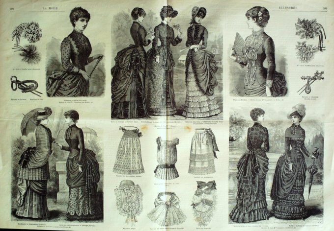 Journal Mode illustrée 1883 # 36 Roves en taffetas & voile