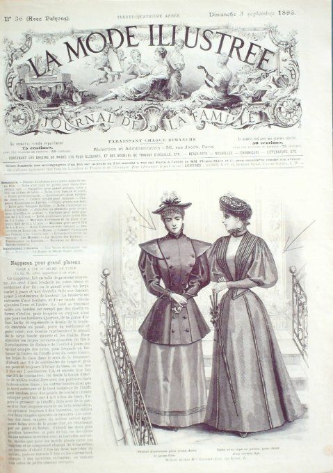 Journal Mode illustrée 1893 # 36 Paletot & robe jupon