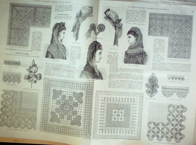 Journal Mode illustrée 1877 # 36 Robes fillette & robe lainage