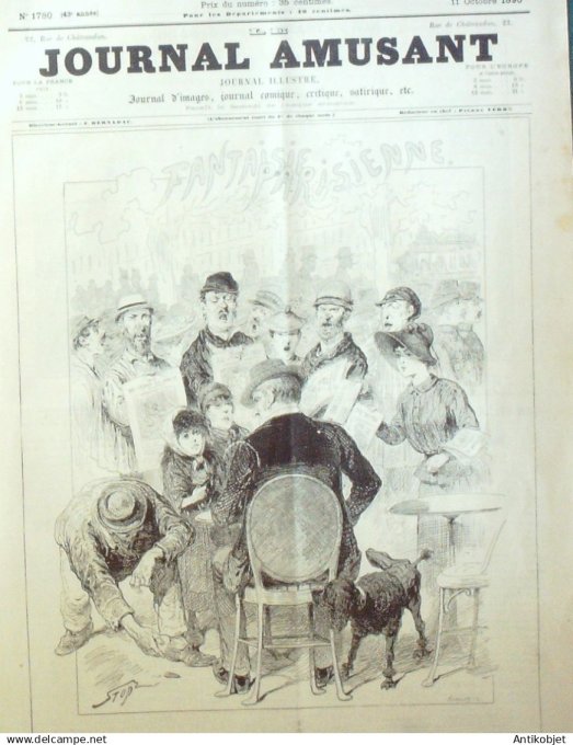 Le Journal Amusant 1890 n°1780 Steamer-Party ouvreuses fantaisie parisienne