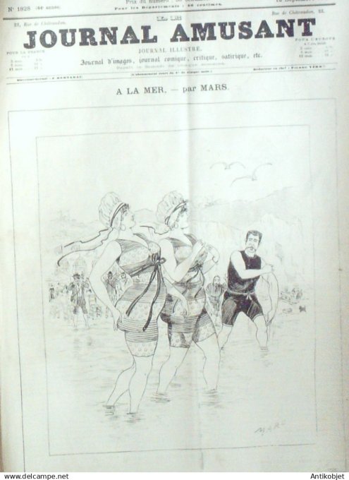 Le Journal Amusant 1891 n°1828 Devoirs de vacances vive la Russie l'air des champs