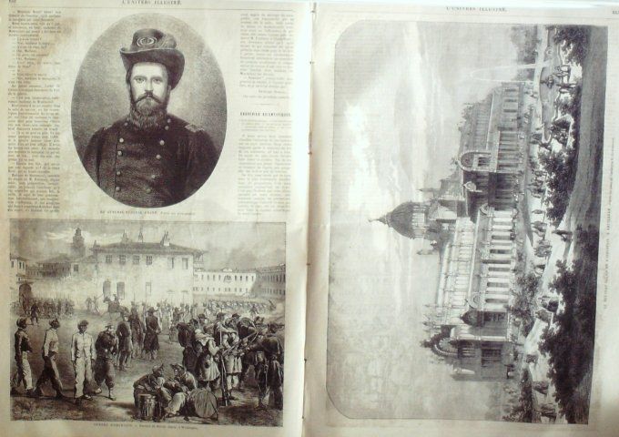 L'Univers illustré 1864 n° 371 moscou Kremlin pays-Bas Amsterdam Usa Gal Lee Washington  