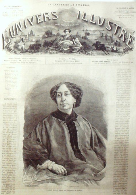 L'Univers illustré 1864 n° 372 George Sand Champagne Vignobles Pologne grand pardon des juifs 