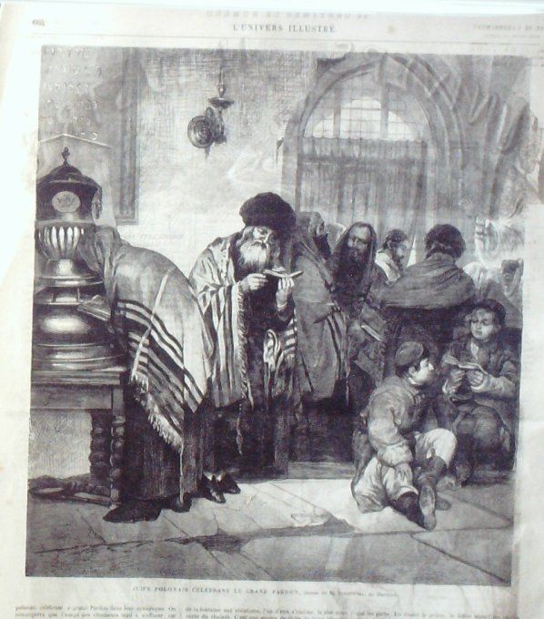 L'Univers illustré 1864 n° 372 George Sand Champagne Vignobles Pologne grand pardon des juifs 