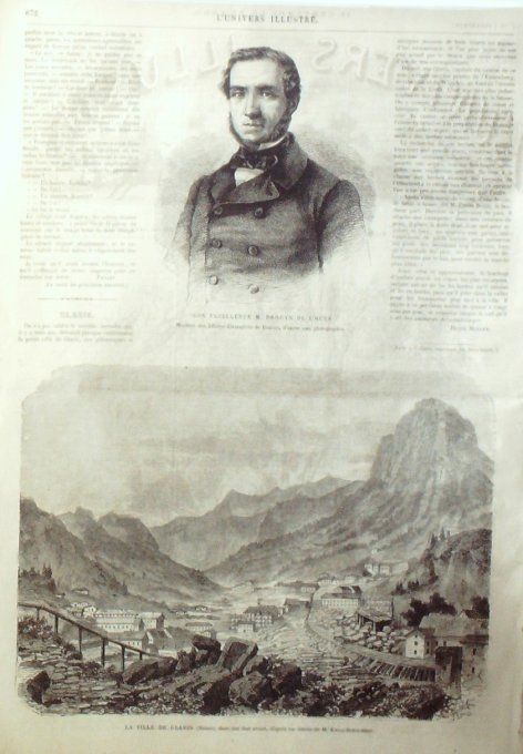 L'Univers illustré 1864 n° 373 Suisse Neuchatel Doubs Glaris Drouyn de l'Huys      