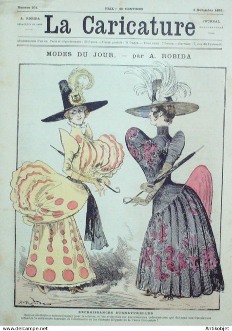 La Caricature 1883 n°201 Modes Robida Vaudeville Draner loys Trock