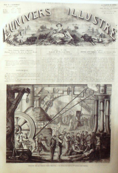 L'Univers illustré 1864 n° 376 EgPort de Suez Elisabeth Amélie Eugénie Jardin d'acclimatation (92) 