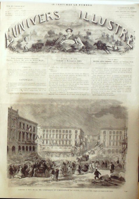 L'Univers illustré 1864 n° 378 Allemagne Lubeck Nice (06) Géorgie