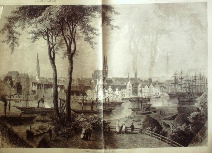 L'Univers illustré 1864 n° 378 Allemagne Lubeck Nice (06) Géorgie