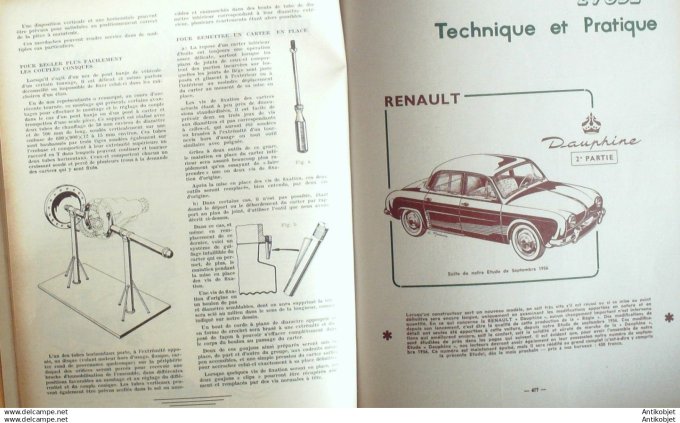 Revue Technique Automobile Renault Dauphine Velam Isetta 136#1957