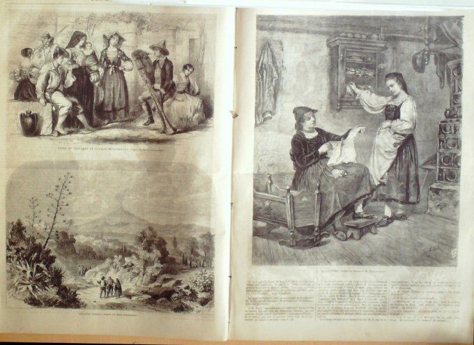 L'Univers illustré 1864 n° 379 Italie Calabre Reggio Emile Augier Sénégal Ndiayal