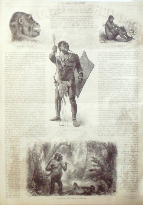 L'Univers illustré 1864 n° 379 Italie Calabre Reggio Emile Augier Sénégal Ndiayal