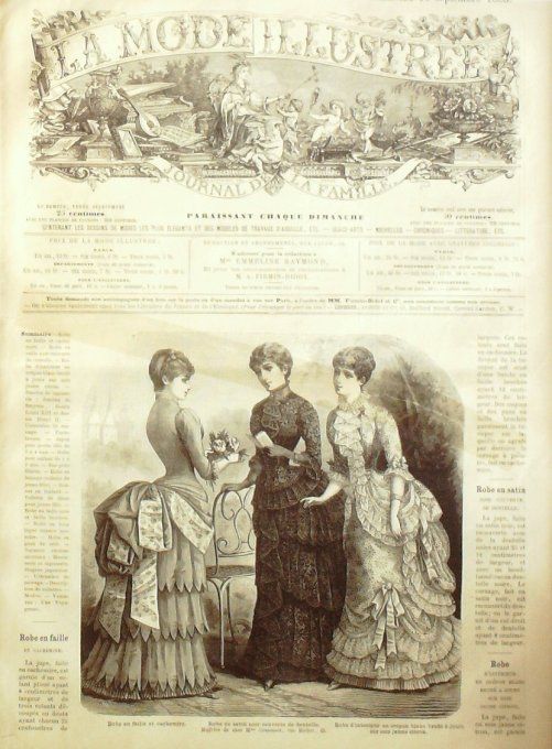 Journal Mode illustrée 1883 # 37 Robes en faille & satin