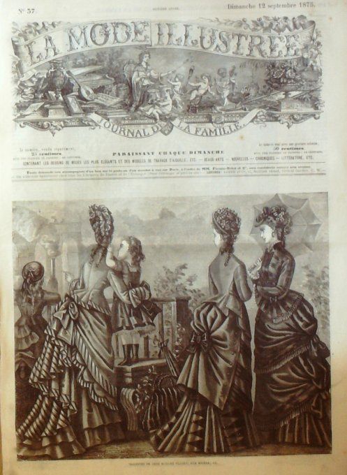 Journal Mode illustrée 1875 # 37 Toilettes de château