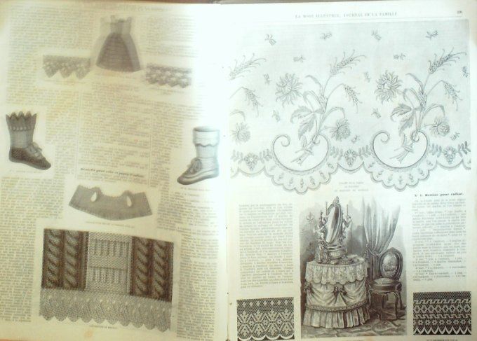 Journal Mode illustrée 1874 # 37 Toilettes en faye & mousseline