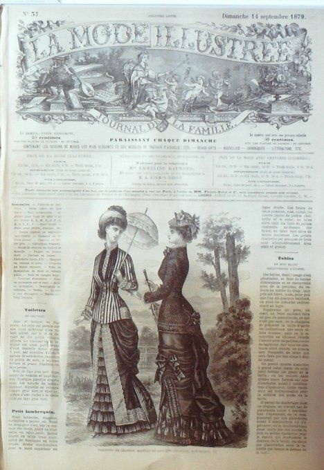 Journal Mode illustrée 1879 # 37 Toilettes de château