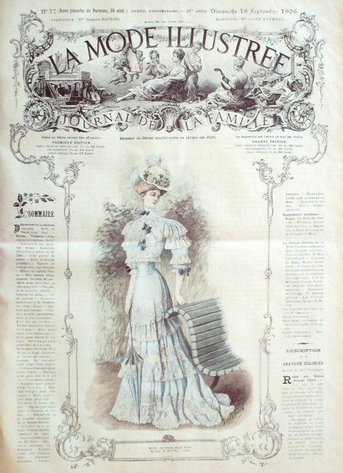 Journal Mode illustrée 1906 # 37 Robe en linon