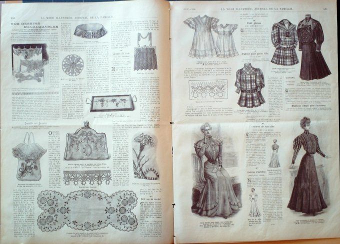 Journal Mode illustrée 1906 # 37 Robe en linon