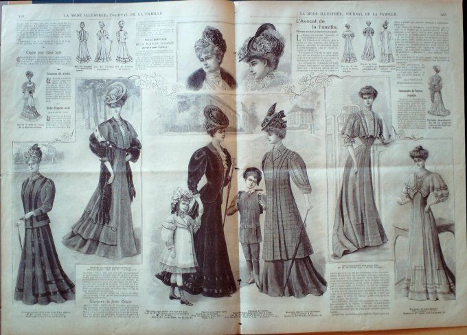 Journal Mode illustrée 1906 # 37 Robe en linon