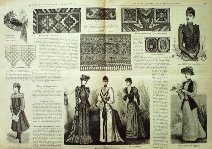 Journal Mode illustrée 1891 # 37 Robes en serge & drap anglais