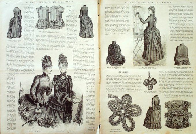 Journal Mode illustrée 1886 # 37 Jaquette &manteau jeune fille