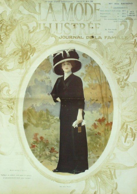 Journal Mode illustrée 1910 # 37 Manteau & robes de promenade