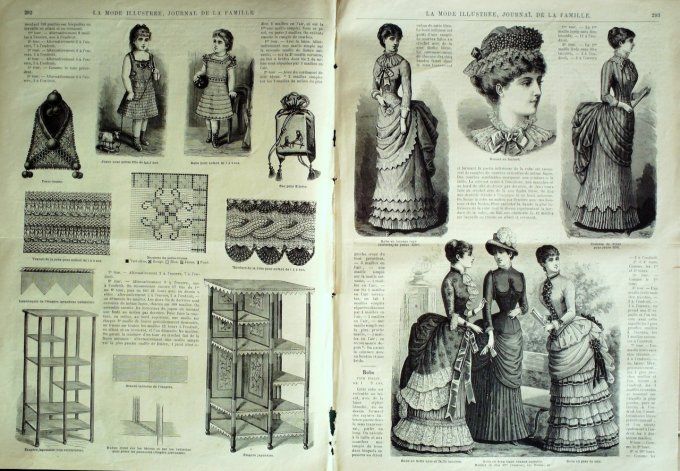 Journal Mode illustrée 1883 # 37 Robes en faille & satin