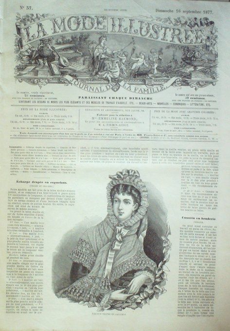 Journal Mode illustrée 1877 # 37 Robe princesse & coiffures