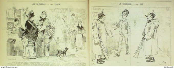 La Caricature 1884 n°230 Le Major se purge Draner Trock Commères Job