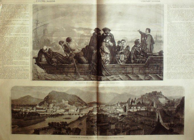 L'Univers illustré 1864 n° 381 Italie Plaisance Autriche Salzbourg Duc d'Albe Don José Salamanca