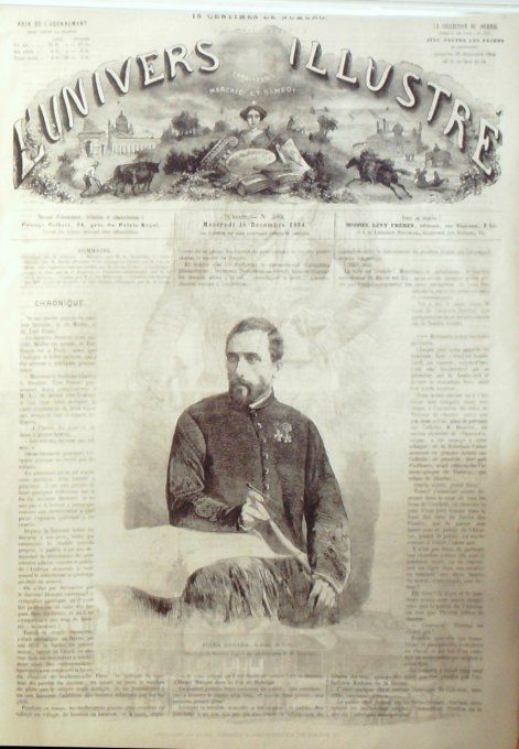 L'Univers illustré 1864 n° 389 Jules Gérard Londres Edouard IV Italie Vérone Pise Campo-Santo Calc 