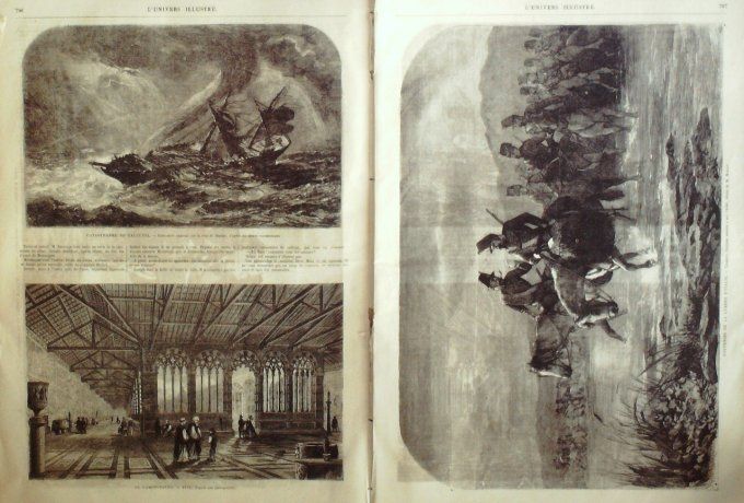 L'Univers illustré 1864 n° 389 Jules Gérard Londres Edouard IV Italie Vérone Pise Campo-Santo Calc 