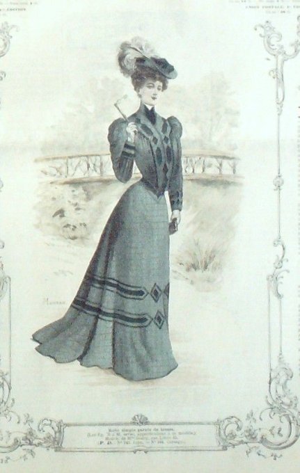 Journal Mode illustrée 1905 # 38 Robe en tresse