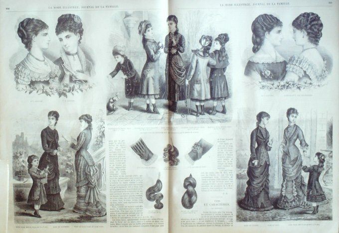 Journal Mode illustrée 1879 # 38 Robes en faye & soie Pompadour