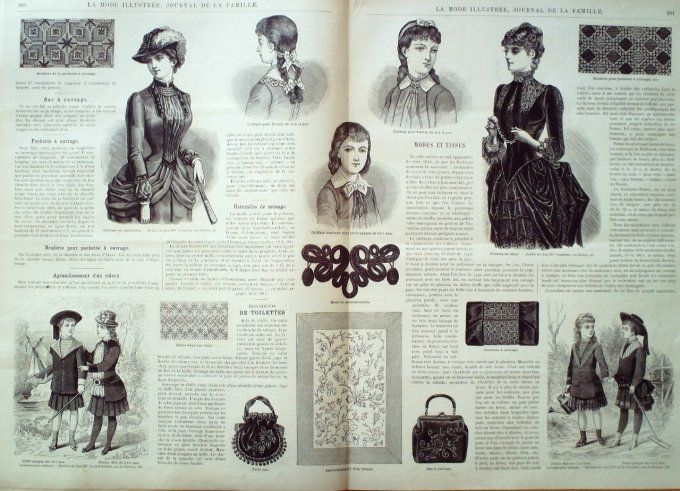 Journal Mode illustrée 1884 # 38 Robes en sicilienne & velours 