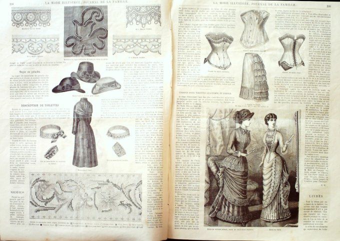 Journal Mode illustrée 1882 # 38 Veste en drap