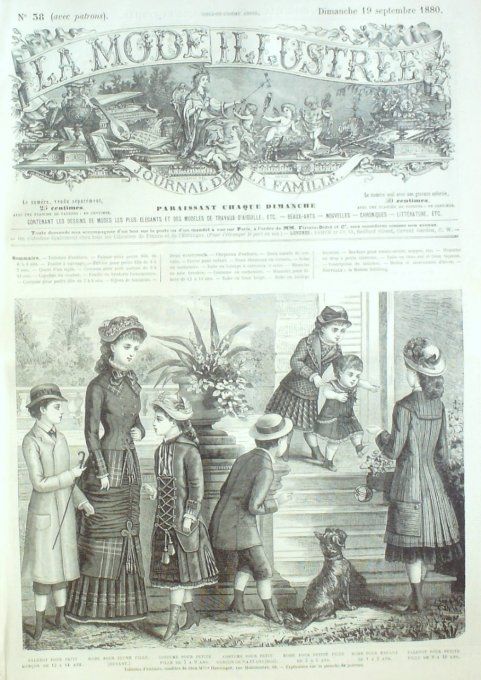 Journal Mode illustrée 1880 # 38 Paletit & costumes enfants