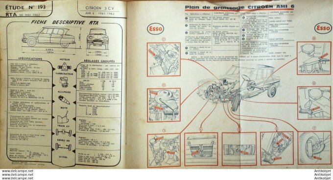 R.T Automobile Citroën AMI 6 SAAB 96 193 # 1962