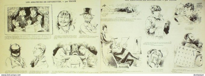 La Caricature 1882 n°122 Tableau vie militaire DranerLoys Draner Trock